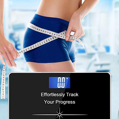 NUTRI FIT Extra-Wide/Ultra-Thick Digital Body Weight Bathroom Scale with 3 In...