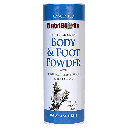 NutriBiotic – Body & Foot Powder, Unscented, 4 Oz | with Grapefruit Seed Extr...