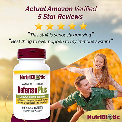 NutriBiotic – DefensePlus, 90 Tablets | 11 in 1 Immune Support with Vitamin C...