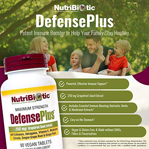 NutriBiotic – DefensePlus, 90 Tablets | 11 in 1 Immune Support with Vitamin C...