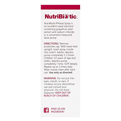 NutriBiotic Nasal Spray 1 Fl Oz | Nasal Lubricant with Grapefruit Seed Extrac...