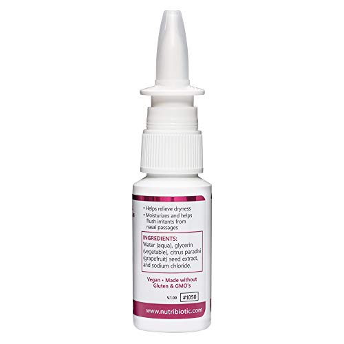 NutriBiotic Nasal Spray 1 Fl Oz | Nasal Lubricant with Grapefruit Seed Extrac...