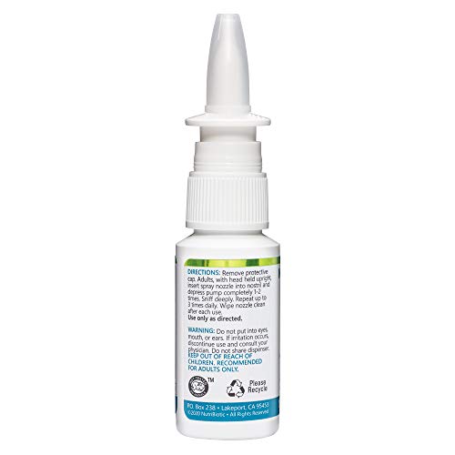 NutriBiotic Nasal Spray Plus 1 Fl Oz | Nasal Lubricant Plus GSE, Xylitol & Bo...