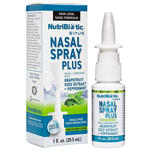 NutriBiotic Nasal Spray Plus 1 Fl Oz | Nasal Lubricant Plus GSE, Xylitol & Bo...