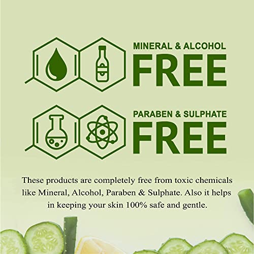 NutriGlow Natural's Aloe Vera & Cucumber Facial Kit For Radiant Skin, Repleni...