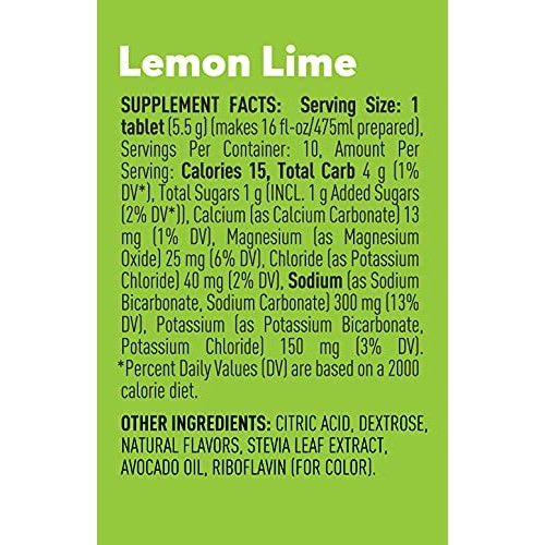 Nuun Sport: Electrolyte Drink Tablets, Lemon Lime, 4 Tubes (40 Servings)