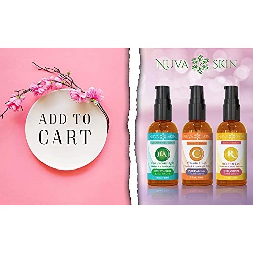 NUVA SKIN - 3 Pack Anti Aging Serum for Face - Vitamin C Serum for Face, Reti...