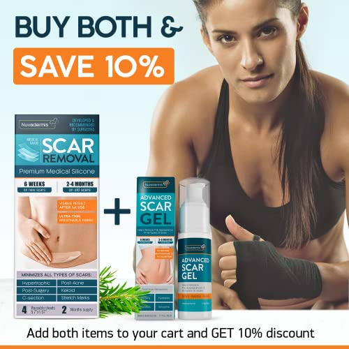 Silicone Scar Sheets, Strips, Tape - Keloid, C-Section, Surgical - Scars Remo...