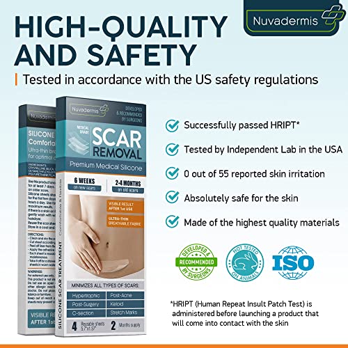 Silicone Scar Sheets, Strips, Tape - Keloid, C-Section, Surgical - Scars Remo...