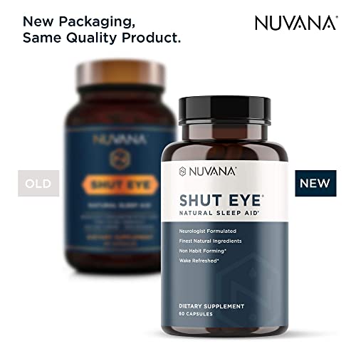 Shut Eye Natural Sleep Aid | Herbal Relaxation Supplement Made with Valerian ...