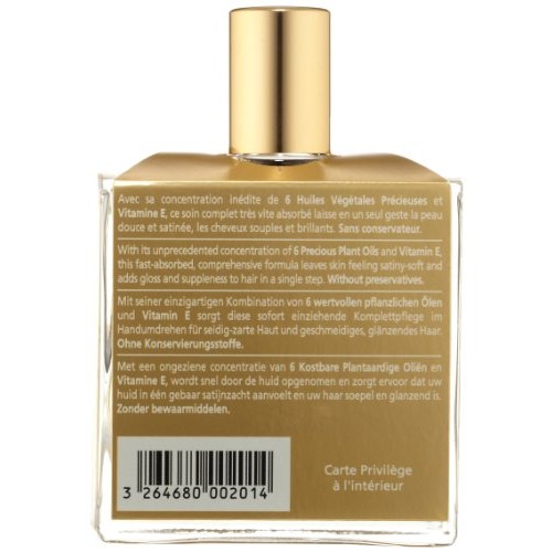 NUXE Huile Prodigieuse Multi-Purpose Dry Oil, 1.6 Fl oz