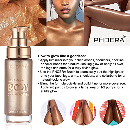 Body Makeup Luminizer, Shimmer Body Oil,Waterproof Moisturizing and Glow For ...
