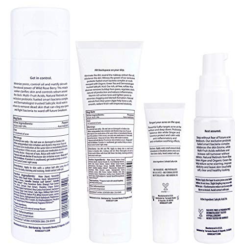 NxN Acne Treatment Kit 4-Step Clear Skin System with Salicylic Acid, Probioti...