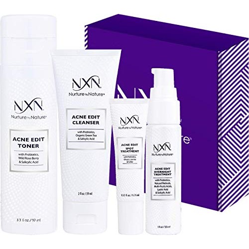 NxN Acne Treatment Kit 4-Step Clear Skin System with Salicylic Acid, Probioti...