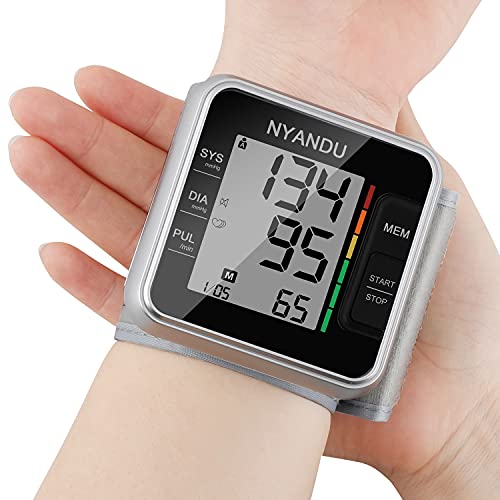 Blood Pressure Monitor, NYANDU Wrist BP Monitor Irregular Heart Beat Detectio...