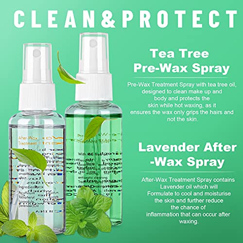 Waxing Kit for Women Men, NYANDU Wax Warmer for Hair Removal, 17.6 oz Wax Bea...