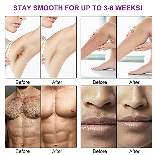 Waxing Kit for Women Men, NYANDU Wax Warmer for Hair Removal, 17.6 oz Wax Bea...