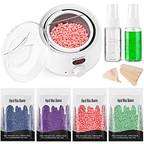 Waxing Kit, NYANDU Digital Wax Warmer for Women Men Coarse Hair Removal Wax B...