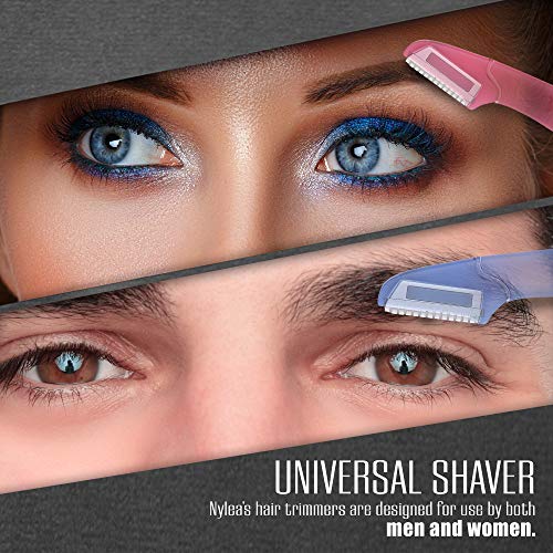 6 Pack Nylea Eyebrow Razor Trimmer [Extra Precision] Disposable Facial Hair S...