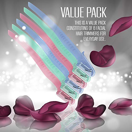 6 Pack Nylea Eyebrow Razor Trimmer [Extra Precision] Disposable Facial Hair S...