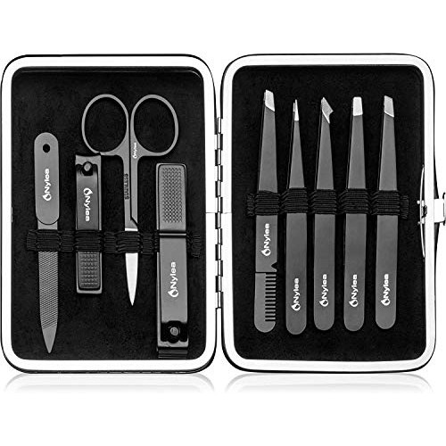 Nylea Tweezers Set and Nail Clippers for Men and Women - Stainless Steel for ...