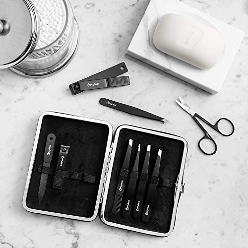 Nylea Tweezers Set and Nail Clippers for Men and Women - Stainless Steel for ...