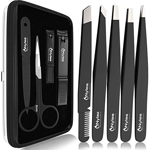 Nylea Tweezers Set and Nail Clippers for Men and Women - Stainless Steel for ...