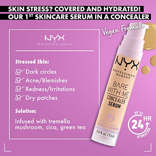 NYX PROFESSIONAL MAKEUP Bare With Me Concealer Serum, Up To 24Hr Hydration - ...