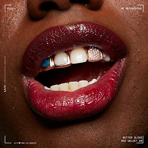 NYX PROFESSIONAL MAKEUP Butter Gloss, Non-Sticky Lip Gloss - Red Velvet (Deep...