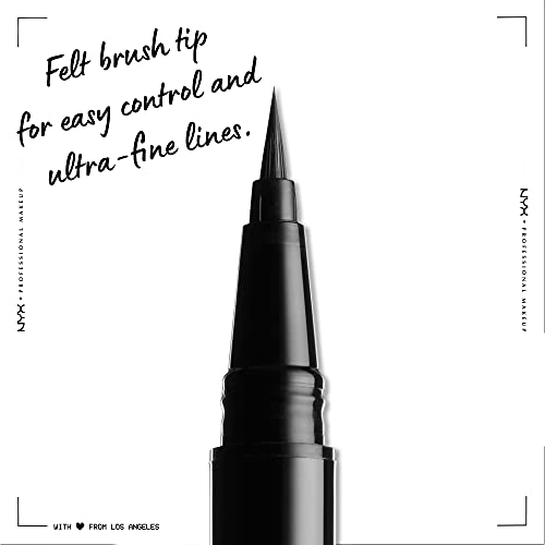NYX PROFESSIONAL MAKEUP Epic Ink Liner, Waterproof Liquid Eyeliner, Black