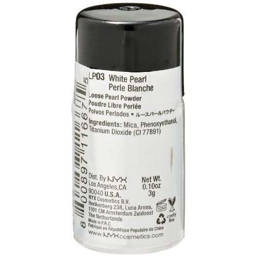 NYX Professional Makeup Loose Pearl Eyeshadow, White Pearl, 0.10 Ounce (Pack ...