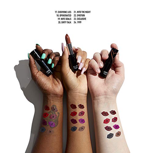 NYX PROFESSIONAL MAKEUP Shout Loud Satin Lipstick, Infused With Shea Butter -...