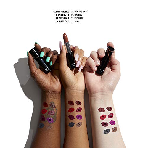 NYX PROFESSIONAL MAKEUP Shout Loud Satin Lipstick, Infused With Shea Butter -...