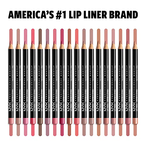 NYX PROFESSIONAL MAKEUP Slim Lip Pencil, Long-Lasting Creamy Lip Liner - Nude...