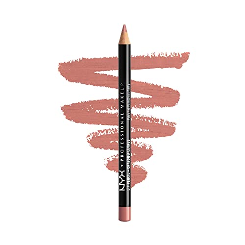 NYX PROFESSIONAL MAKEUP Slim Lip Pencil, Long-Lasting Creamy Lip Liner - Nude...