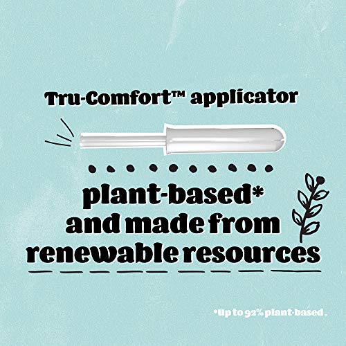 o.b. Organic Tampons with New Plant-Based Applicator*, 100% Organic Cotton, R...