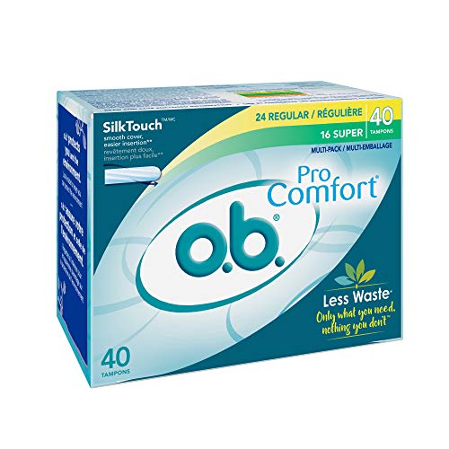o.b. Pro Comfort Applicator Free Digital Tampons, Regular and Super Multi-Pac...