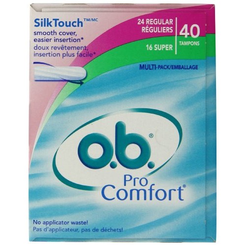 o.b. Pro Comfort Tampons, Multi-Pack, 40 Count