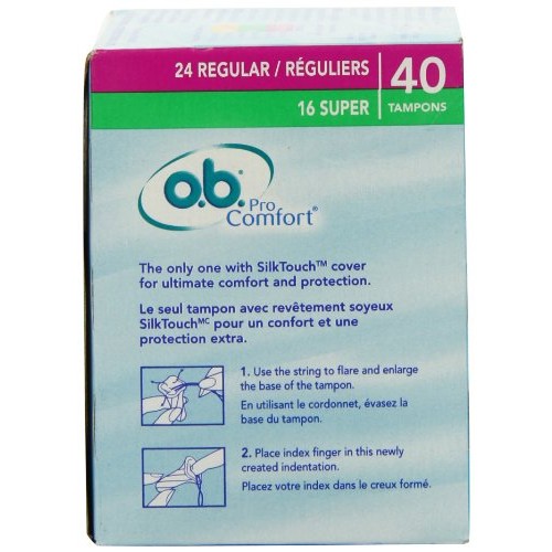 o.b. Pro Comfort Tampons, Multi-Pack, 40 Count