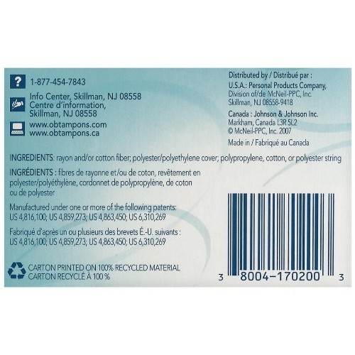 o.b. Ultra Absorbency Tampons, 40 Count (Pack of 2)