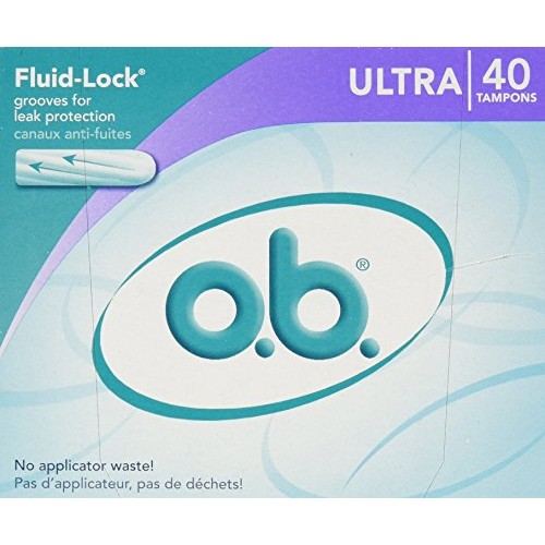o.b. Ultra Absorbency Tampons, 40 Count (Pack of 2)