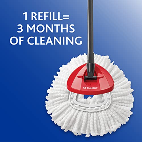 O-Cedar EasyWring Microfiber Spin Mop & Bucket Floor Cleaning System + 2 Extr...