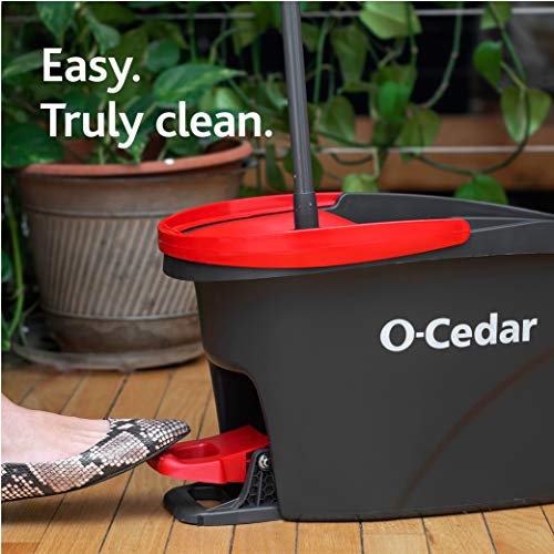 O-Cedar EasyWring Microfiber Spin Mop & Bucket Floor Cleaning System + 2 Extr...