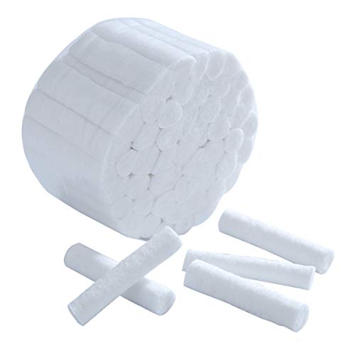 100 Count Cotton Rolls #2 Medium 1.5" Dental Gauze Cotton Rolls Non-Sterile 1...