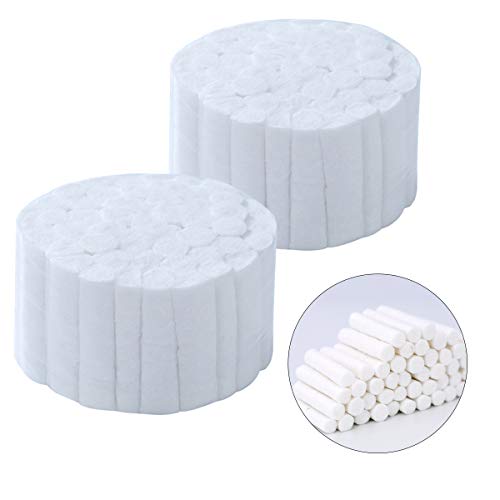 100 Count Cotton Rolls #2 Medium 1.5" Dental Gauze Cotton Rolls Non-Sterile 1...