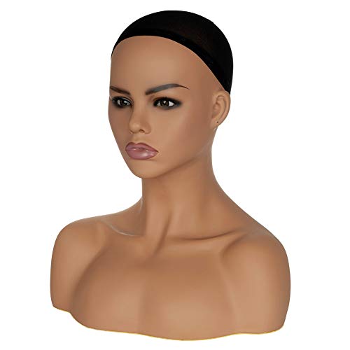 2021 Pop Sell Wig Head Bust Mannequin Head with shoulders for wigs, Display W...