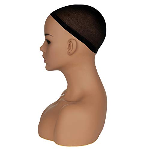 2021 Pop Sell Wig Head Bust Mannequin Head with shoulders for wigs, Display W...