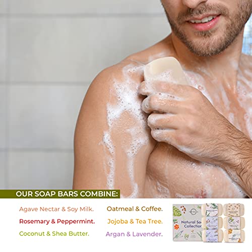 O Naturals 6 Piece Moisturizing Body Wash Bar Soap Collection. Face Soap Acne...