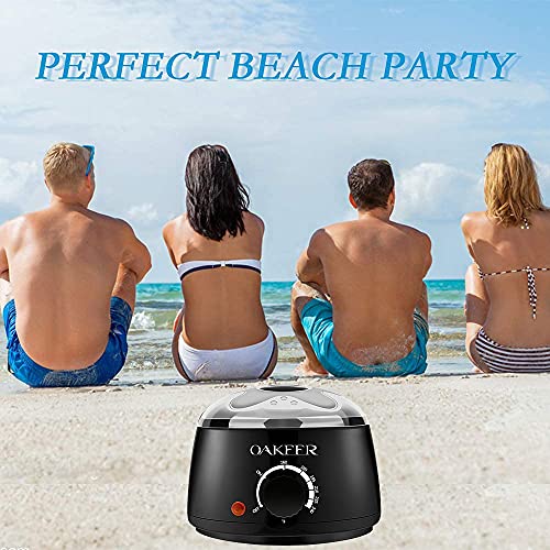 Oakeer Waxing Kit 8 Bags Hard Wax Beans Wax Warmer Hair Removal Wax Kit for B...