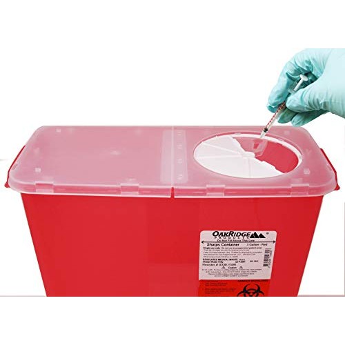 Oakridge 3 Gallon Size Needle and Syringe Sharps Disposal Container